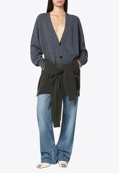 Stella Mccartney Wool Cardigan With Crossed Sleeves