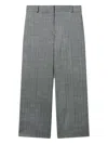 Stella Mccartney Wool Checked Trousers In Gold