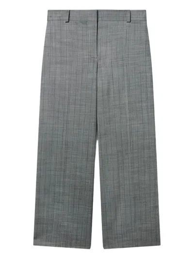Stella Mccartney Wool Checked Trousers In Gold