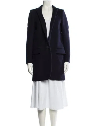 Pre-owned Stella Mccartney Wool Coat In Blue