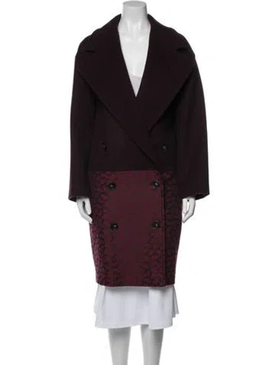Pre-owned Stella Mccartney Wool Coat In Burgundy