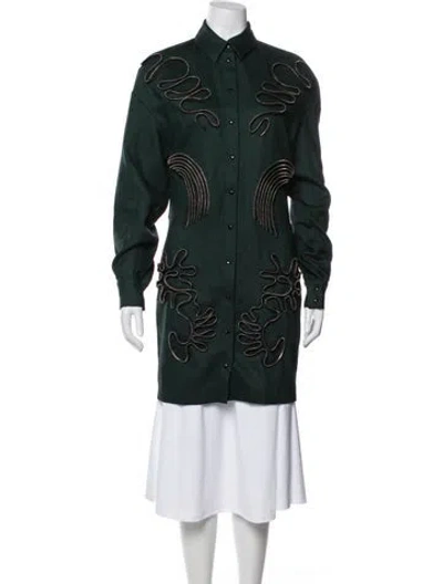 Pre-owned Stella Mccartney Wool Coat W/ Tags In Green