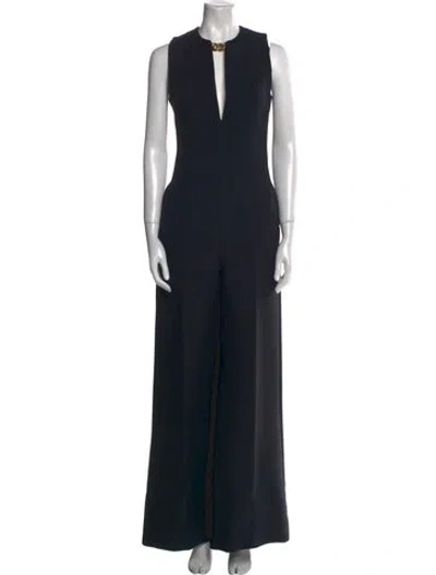 Pre-owned Stella Mccartney Wool Crew Neck Jumpsuit In Black