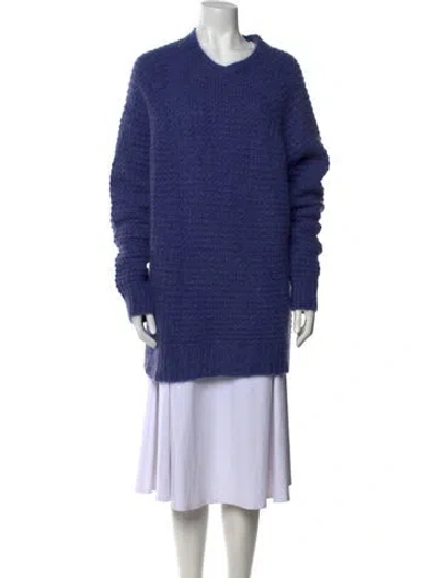 Pre-owned Stella Mccartney Wool Crew Neck Sweater In Blue