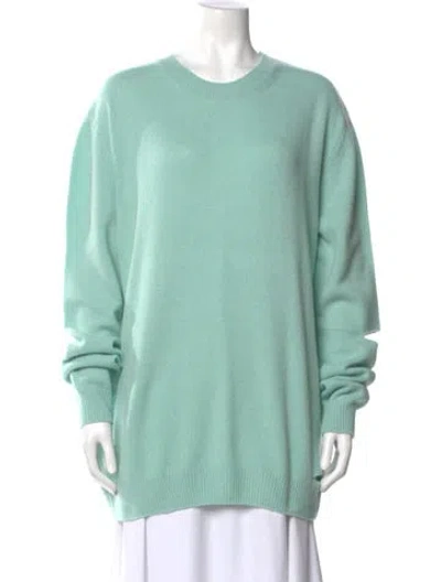 Pre-owned Stella Mccartney Wool Crew Neck Sweater In Green
