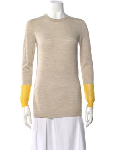 Pre-owned Stella Mccartney Wool Crew Neck Sweater In Neutral