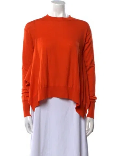 Pre-owned Stella Mccartney Wool Crew Neck Sweater In Orange