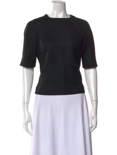 Pre-owned Stella Mccartney Wool Crew Neck Top In Black