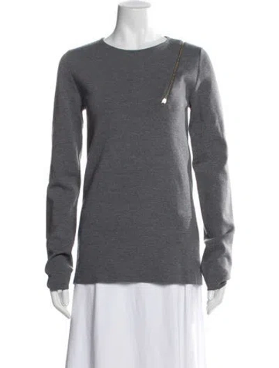 Pre-owned Stella Mccartney Wool Crew Neck Top In Grey