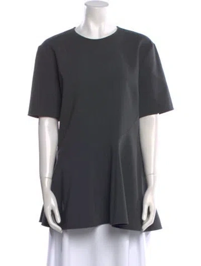 Pre-owned Stella Mccartney Wool Crew Neck T-shirt In Gray