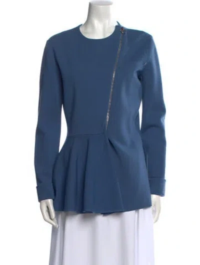 Pre-owned Stella Mccartney Wool Crew Neck Tunic In Blue