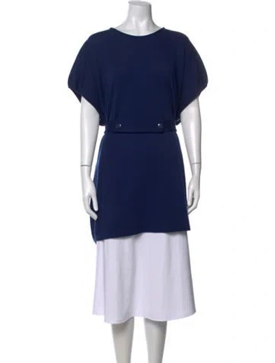 Pre-owned Stella Mccartney Wool Crew Neck Tunic In Blue
