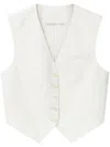 Stella Mccartney Wool Cropped Vest In White