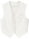 Stella Mccartney Wool Tailoring Short Vest In White