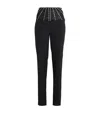 Stella Mccartney Wool Crystal Tailored Trousers In Black