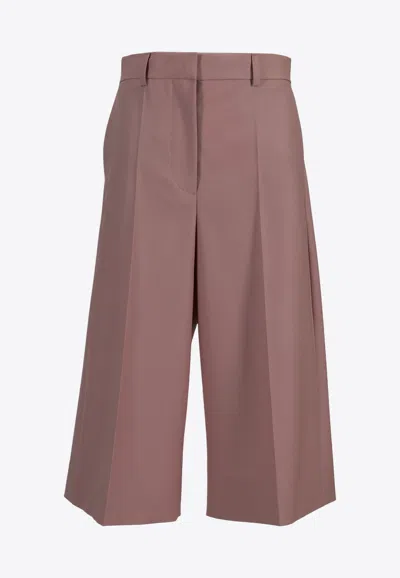 Stella Mccartney Wool Culotte Pants In Pink