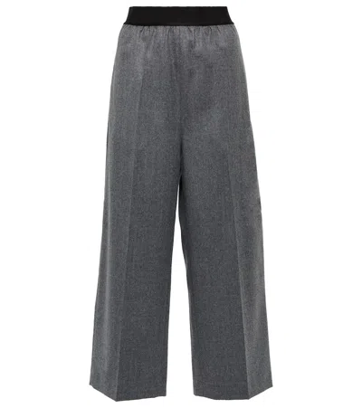 Stella Mccartney Wool Culottes In Grey Melange