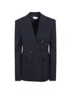 Stella Mccartney Slim Jacket Double Breasted Tailoring Lapel In Black