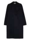 Stella Mccartney Wool Double-breasted Coat In Black