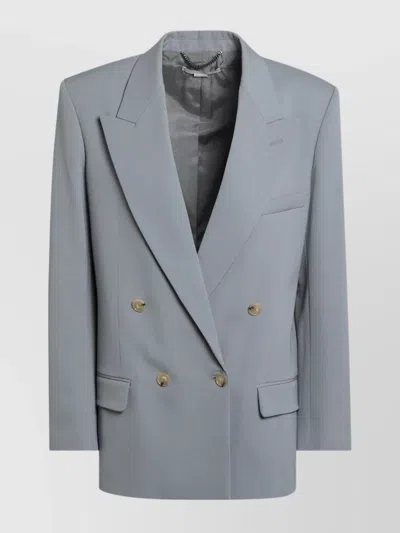 STELLA MCCARTNEY WOOL DOUBLE BREASTED JACKET WITH BACK VENT