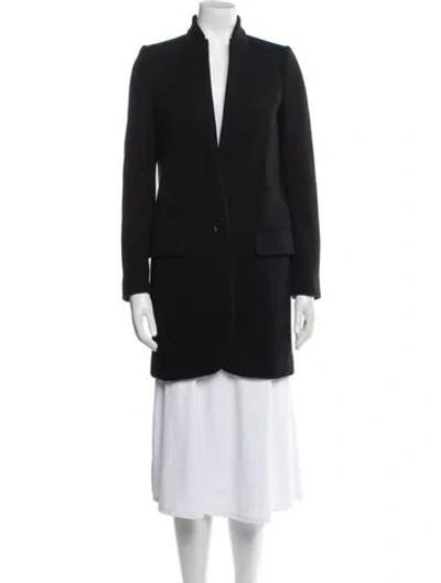 Pre-owned Stella Mccartney Wool Faux Fur Coat In Black