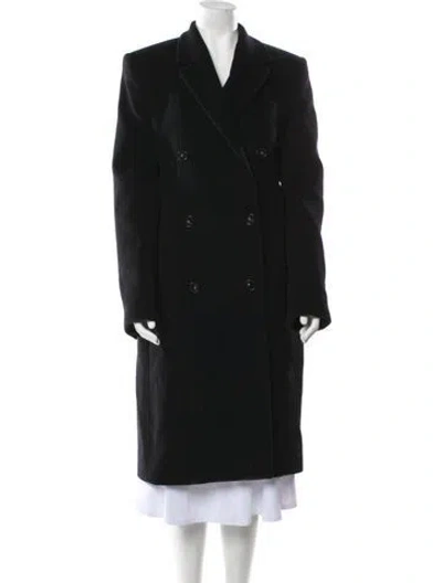 Pre-owned Stella Mccartney Wool Faux Fur Coat In Black