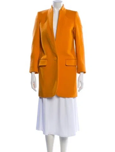 Pre-owned Stella Mccartney Wool Faux Fur Coat In Orange