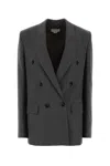 Stella Mccartney Wool Flannel Blazer With Satin-soft Lining In Grey