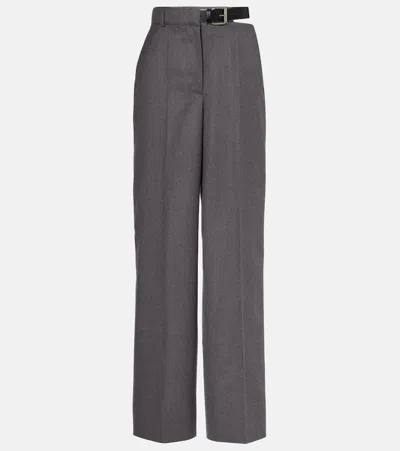 Stella Mccartney Wool Flannel Straight Pants