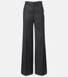 Stella Mccartney Wide-leg Wool Tailored Pants In Gray
