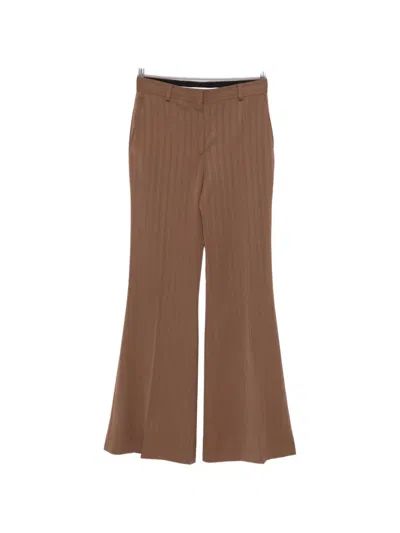 Stella Mccartney Max Mara Sportmax Wool Flared Leg Trousers In Multicolor