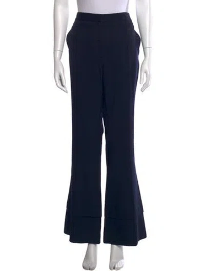 Pre-owned Stella Mccartney Wool Flared Pants In Blue