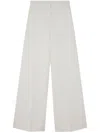 Stella Mccartney High-rise Wide-leg Wool Trousers In Gray