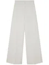 Stella Mccartney High-rise Wide-leg Wool Trousers In Beige