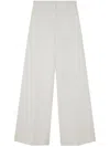 Stella Mccartney High-rise Wide-leg Wool Trousers In Beige