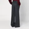 Stella Mccartney Wool Flared Trousers In Blue