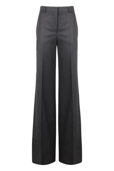 Stella Mccartney Wool Flared Trousers In Black