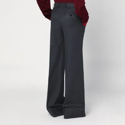 Stella Mccartney Wool Flared Trousers In Gray