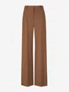 Stella Mccartney Wool Formal Pants In Brown