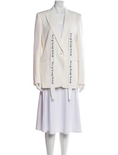 Pre-owned Stella Mccartney Wool Graphic Print Blazer In Neutral