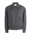 Stella Mccartney Wool Herringbone Field Jacket In Gray