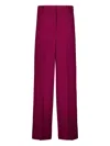Stella Mccartney Wool High-waisted Tailored Trousers In Red