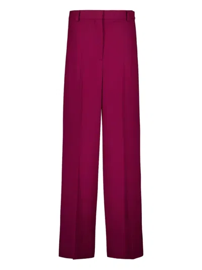 Stella Mccartney Wool High-waisted Tailored Trousers In Red