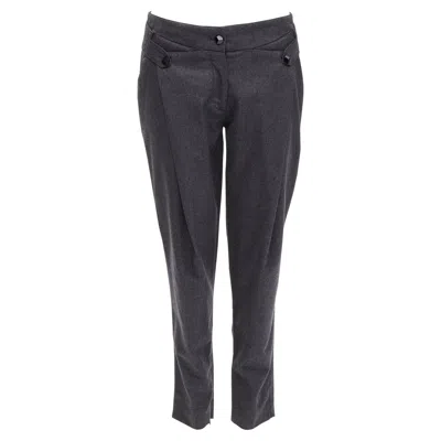 Stella Mccartney Wool Houndstooth Pleat Pants In Grey
