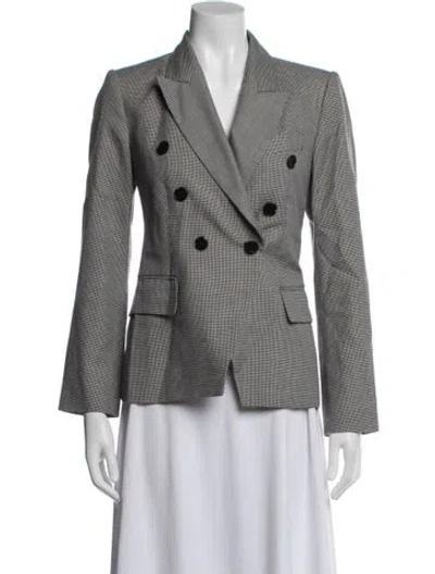 Pre-owned Stella Mccartney Wool Houndstooth Print Blazer In Black