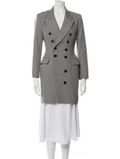Pre-owned Stella Mccartney Wool Houndstooth Print Blazer In Blue