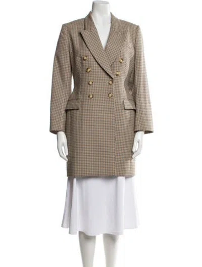 Pre-owned Stella Mccartney Wool Houndstooth Print Blazer In Neutral
