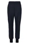 Stella Mccartney Joggers Wool Elastic Waistband In Blue