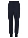 Stella Mccartney Tapered Stretch-crepe Trousers In Blue