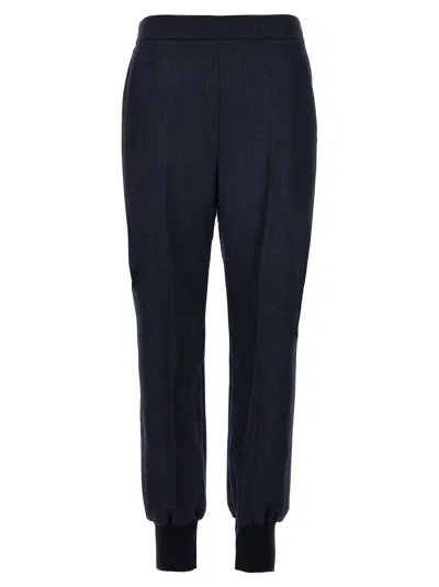 Stella Mccartney Wool Joggers Pants In Blue